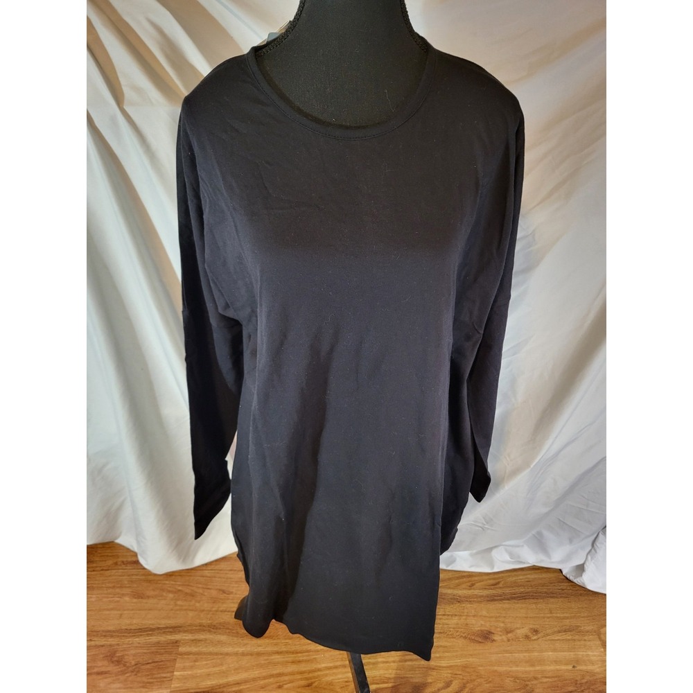 NWT East Essence Modest Black Tunic Top Size XL